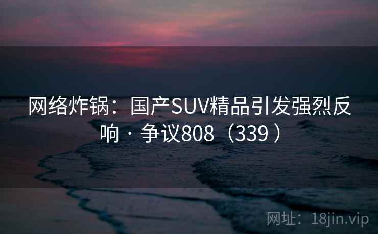 网络炸锅：国产SUV精品引发强烈反响 · 争议808（339 ）
