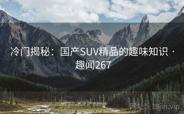 冷门揭秘：国产SUV精品的趣味知识 · 趣闻267
